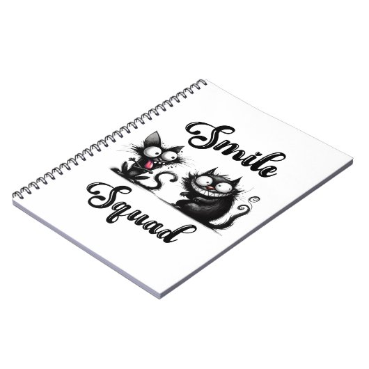 Smile Squad met grappige katten ontwerp Notitieboek (Linkerzijde)