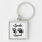 Smile Squad met grappige katten ontwerp Sleutelhanger (Voorkant)