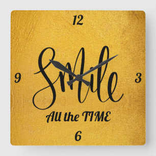 Smile Square Wall klok