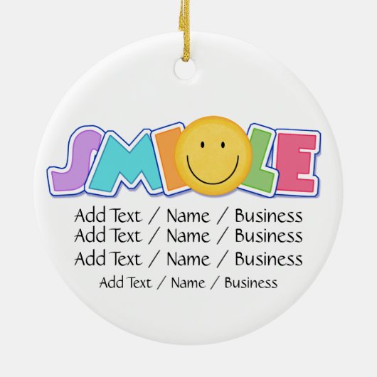 Smile - SRF Keramisch Ornament (Achterkant)