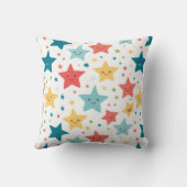 Smile Stars Fun Nursery Happy kinder Pattern Kussen (Achterkant)