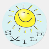 Smile Sun Sticker (Voorkant)