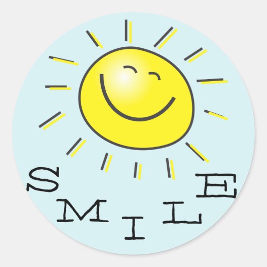 Smile Sun Sticker (Voorkant)