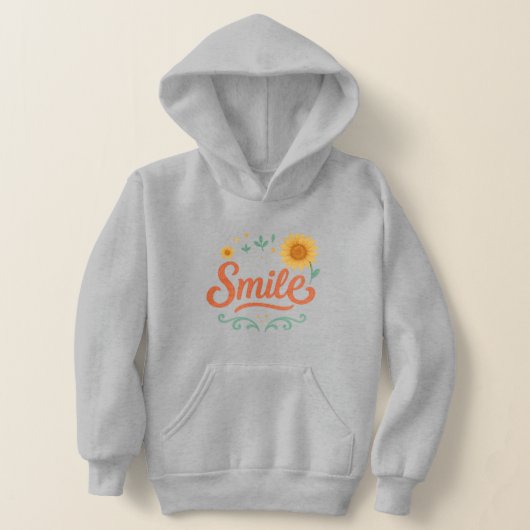 Smile Sunflower Kids’ Hoodie | Positive Vibes  (Laagn)