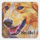 Smile Sweet Dog Sticker (Voorkant)