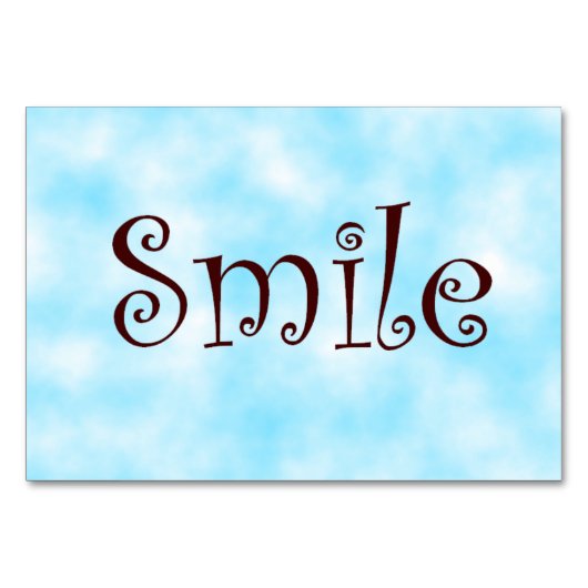 Smile tablecard kaart (Voorkant)