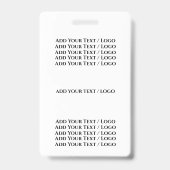 Smile Tag met lint - Zie achterkant Badge (Achterkant)