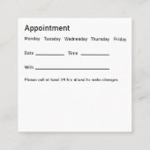 Smile Tandarts Kantoor Afspraak Visitekaartjes (Achterkant)