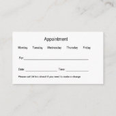 Smile Tandarts Kantoor Afspraak Visitekaartjes (Achterkant)