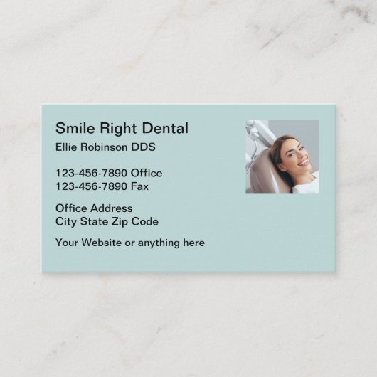 Smile Tandarts Kantoor Afspraak Visitekaartjes (Voorkant)