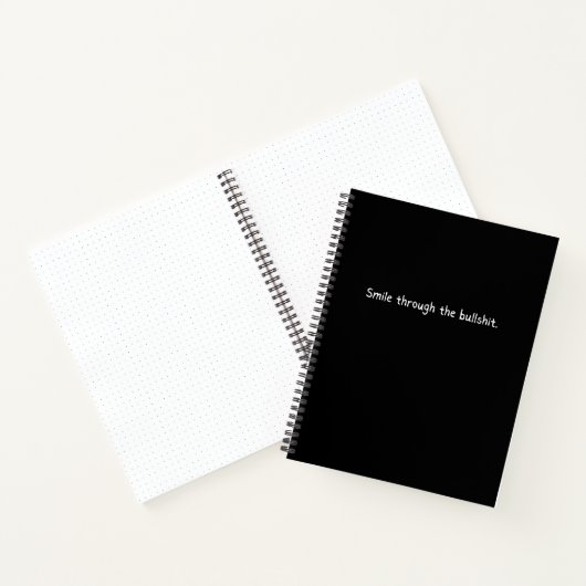 Smile Through the Bullsh*t Journal beroemd gemaakt Notitieboek (Binnen)