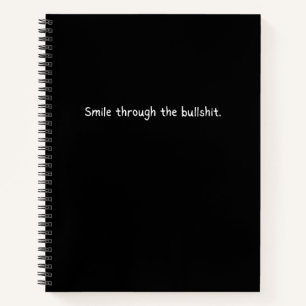 Smile Through the Bullsh*t Journal beroemd gemaakt Notitieboek