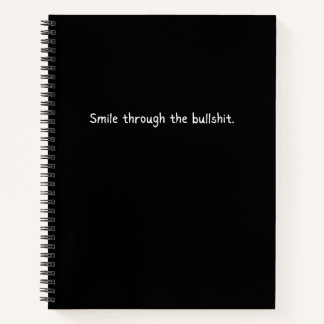 Smile Through the Bullsh*t Journal beroemd gemaakt Notitieboek