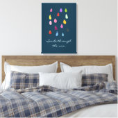 Smile through the rain quote canvas afdruk (Insitu (Slaapkamer))
