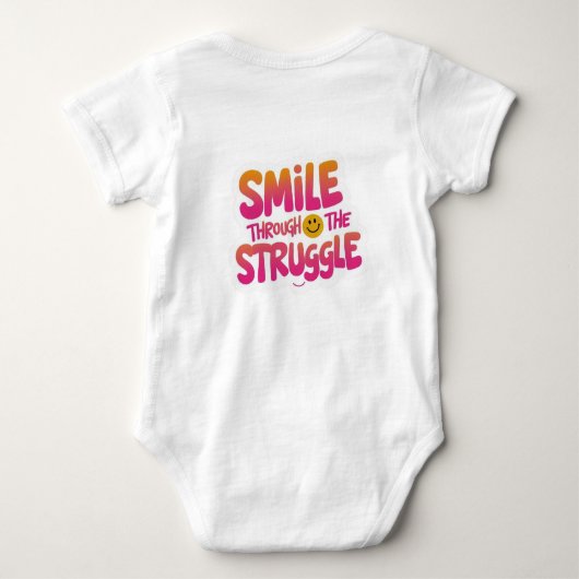 Smile Through the Struggle T-Shirt - Inspirerend (Achterkant)