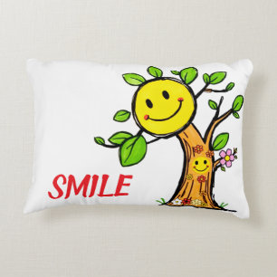 "Smile Tree" Positieve Vibes Accent Kussen