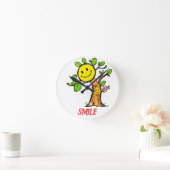 "Smile Tree" Positieve Vibes Ronde Klok (Huis)
