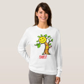 "Smile Tree" Positieve Vibes T-shirt (Voorkant volledig)