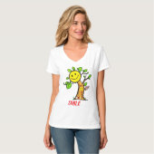 "Smile Tree" Positieve Vibes T-shirt (Voorkant volledig)