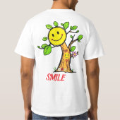"Smile Tree" Positieve Vibes T-shirt (Achterkant)