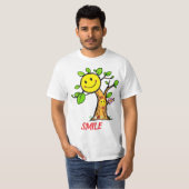 "Smile Tree" Positieve Vibes T-shirt (Voorkant volledig)