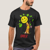 "Smile Tree" Positieve Vibes T-shirt (Voorkant)