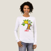 "Smile Tree" Positieve Vibes Tri-Blend Shirt (Voorkant)