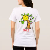 "Smile Tree" Positieve Vibes Tri-Blend Shirt (Achterkant)