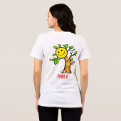 "Smile Tree" Positieve Vibes Tri-Blend Shirt (Achterkant volledig)