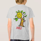 "Smile Tree" Positieve Vibes Tri-Blend Shirt (Achterkant)