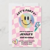 Smile Trendy Retro Verjaardag Kaart (Voorkant)