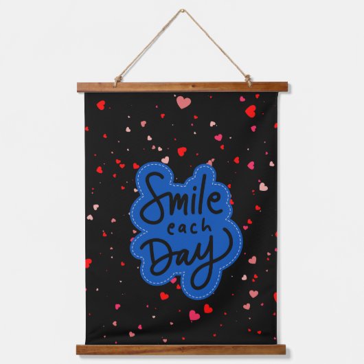 Smile Typography Hangend Wandkleed (Voorkant)