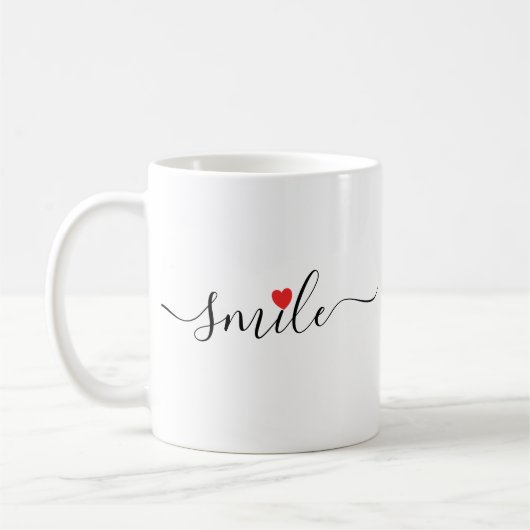 Smile Typography Koffiemok (Links)