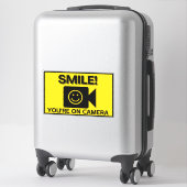 Smile u bent On Camera Sign, Video Surveillance S Sticker (Koffer)