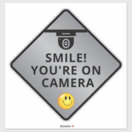 Smile u bent On Camera Sign, Video Surveillance S Sticker