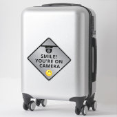 Smile u bent On Camera Sign, Video Surveillance S Sticker (Koffer)