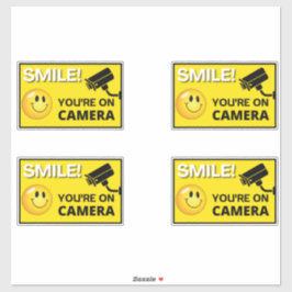 Smile u bent On Camera Sign, Video Surveillance S Sticker
