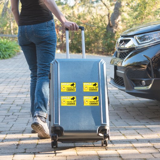 Smile u bent On Camera Sign, Video Surveillance S Sticker (Koffer Insitu)