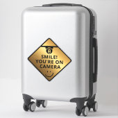 Smile u bent On Camera Sign, Video Surveillance S Sticker (Koffer)