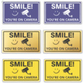 Smile u bent On Camera Sign, Video Surveillance S Sticker (Voorkant)