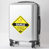 Smile u bent On Camera Sign, Video Surveillance S Sticker (Koffer)