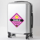 Smile u bent On Camera Sign, Video Surveillance S Sticker (Koffer)