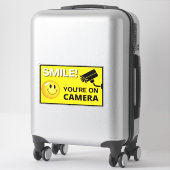 Smile u bent On Camera Sign, Video Surveillance S Sticker (Koffer)