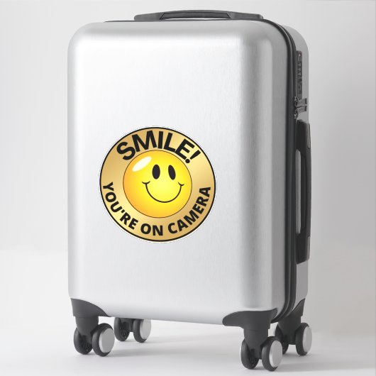 Smile u bent On Camera Sign, Video Surveillance S Sticker (Koffer)