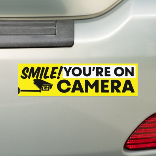 Smile u bent op de Camera van de Veiligheid van he Bumpersticker (Op auto)