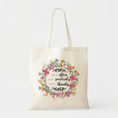 Smile vaak - denk positief na - geef bedankt tote bag (Voorkant)