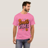 Smile Vibes Retro Smiley Design T-shirt (Voorkant volledig)