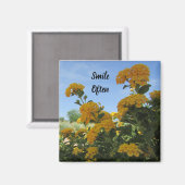 Smile Viergele Ventilator Foto Garden Bloom Magneet (Voorkant / Achterkant)