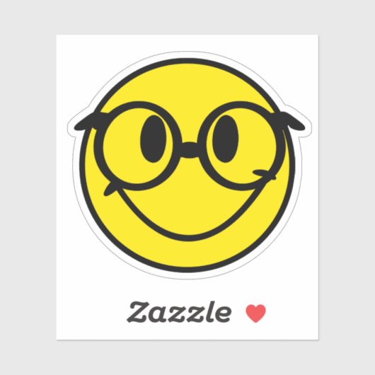 Smile w/ Rainbow Glasses Sticker (Vel)
