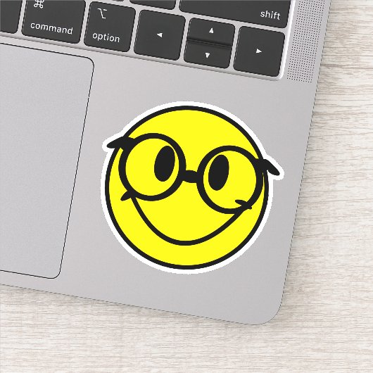 Smile w/ Rainbow Glasses Sticker (Detail)